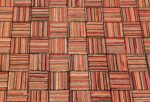 Picture of the center of Basket Weave Pattern Antique Aemrican Hooked Rug #70058 from Nazmiyal Antique Rugs in NYC
