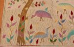 Picture of the center of Vintage Garden of Paradise Indian Tapestry #70062 from Nazmiyal Antique Rugs in NYC