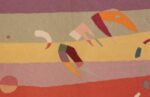 Close Up of French Bauhaus Wassily Kandinsky Tapestry 41278 Close Up Picture of French Bauhaus Wassily Kandinsky Tapestry 41278 From Nazmiyal Antique Rugs in NYC
