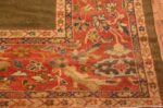 Picture of the corner of Antique Green Persian Sultanabad Rug #50335 From Nazmiyal Antique Rugs In NYC
