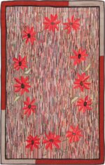 Picture of a Floral Antique American Hooked Rug #70055 from Nazmiyal Antique Rugs in NYC
