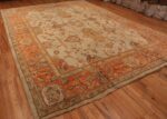 An Overall Picture from the side of Large Antique Turkish Oushak Rug #50674 from Nazmiyal Antique Rugs in NYC