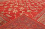 A Full Picture From The Size Of The Large Red Antique Turkish Oushak Rug #70012 From Nazmiyal Antique Rugs in NYC