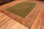 Overall Picture From The Side Of Antique Green Persian Sultanabad Rug #50335 From Nazmiyal Antique Rugs In NYC
