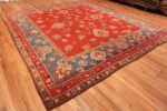 Overall Picture from the Side Of Square Size Antique Irish Donegal Rug #3328 From Nazmiyal Antique Rugs In NYC