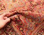 Picture of the pile of Small Antique Persian Kerman Rug #49990 From Nazmiyal Antique Rugs in NYC