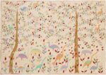 Picture of a Vintage Garden of Paradise Tapestry #70062 from Nazmiyal Antique Rugs in NYC