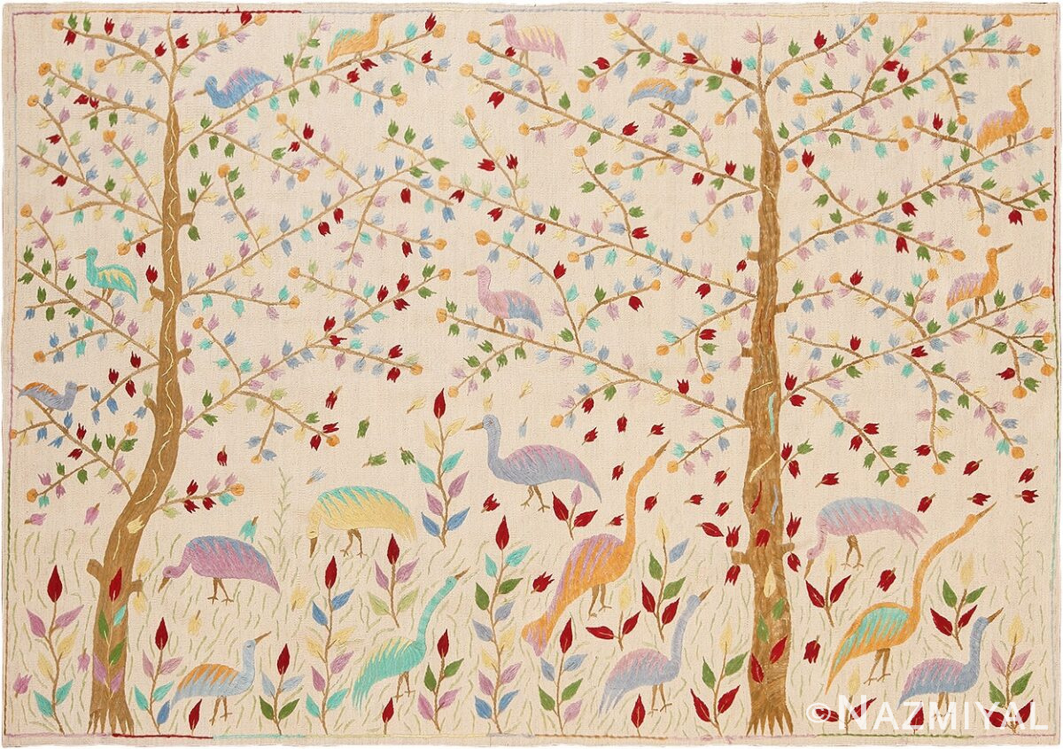 Picture of a Vintage Garden of Paradise Tapestry #70062 from Nazmiyal Antique Rugs in NYC