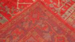 Picture of the Weave of Of Large Red Antique Turkish Oushak Rug #70012 From Nazmiyal Antique Rugs in NYC