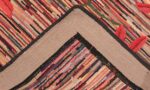 Picture of the weave of Floral Antique American Hooked Rug #70055 from Nazmiyal Antique Rugs in NYC