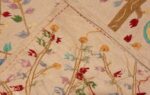 Picture of the weave of Vintage Garden of Paradise Indian Tapestry #70062 from Nazmiyal Antique Rugs in NYC