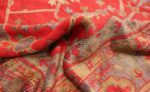 Picture of The Wool Pile Of The Large Red Antique Turkish Oushak Rug #70012 From Nazmiyal Antique Rugs in NYC