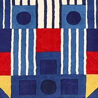 A Detail Picture of a Rug by Artist George Earl Ortman From Nazmiyal Antique Rugs in NYC