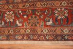 A border picture of the large ivory background antique persian sultanabad rug #50571 from Nazmiyal Antique Rugs NYC