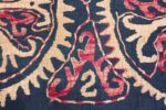 Border detail 19th century Kaitag Dagestan embroidery rug 70083 by Nazmiyal