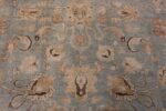 A detailed flower picture of the antique persian khorassan rug #49843 from Nazmiyal Antique Rugs NYC