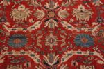 A detailed pattern picture of the antique large scale persian sultanabad carpet #48563 from Nazmiyal Antique Rugs NYC