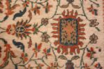 A detailed red square picture of the large ivory background antique persian sultanabad rug #50571 from Nazmiyal Antique Rugs NYC