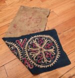 folded detail of the 19th century Kaitag Dagestan embroidery rug 70083 by Nazmiyal