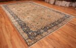 A full picture of the large vase design antique persian kerman rug #50701 from Nazmiyal Antique Rugs NYC