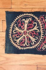 Left part 19th century Kaitag Dagestan embroidery rug 70083 by Nazmiyal