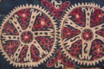 Left part Antique Kaitag embroidery Dagestan rug 70086 by Nazmiyal