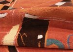 Picture of the texture details of the Image of the weave of the Vintage Miles Davis Jazz Scene Art Rug 70066