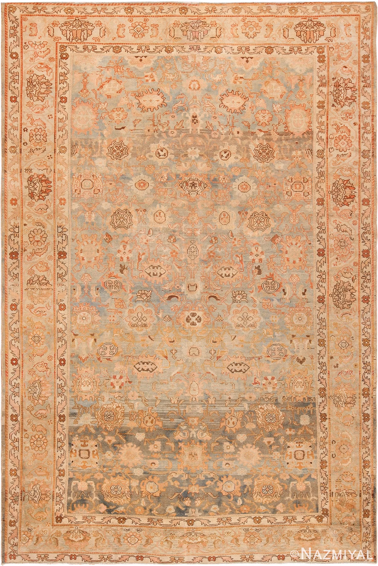 Picture of Decorative Antique Room Size Persian Malayer Rug #49511 From Nazmiyal Antique Rugs in NYC
