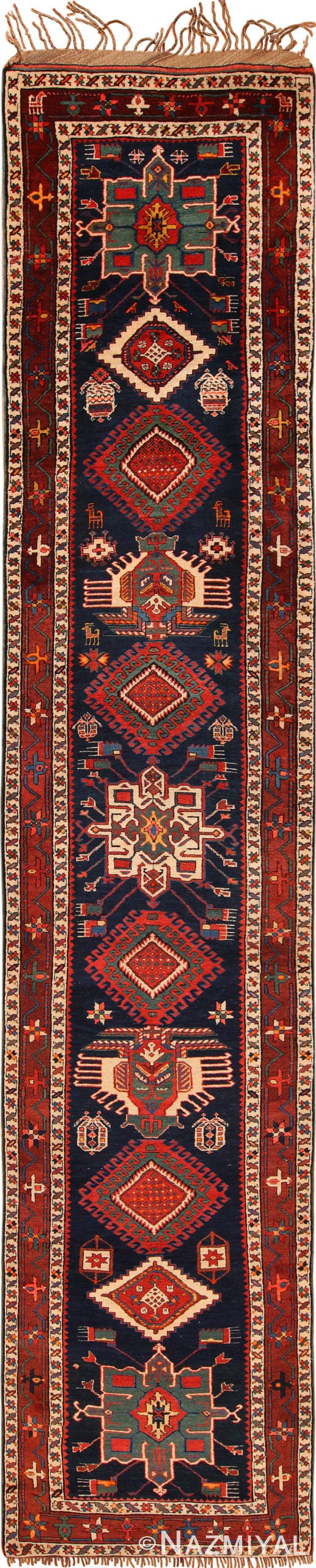 Full view Antique Northwest Persian Runner rug 70040 by Nazmiyal
