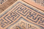 A weave picture of the rare antique 17th century chinese ningxia carpet #70071 from Nazmiyal Antique Rugs NYC