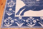 Corner Vintage Cotton Agra Lion rug 70098 by Nazmiyal