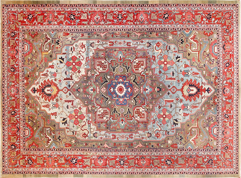 Pic of Antique Persian Heriz Serapi Rug #49993 Pic of Antique Persian Heriz Serapi Rug #49993 From Nazmiyal Antique Rugs in NYC