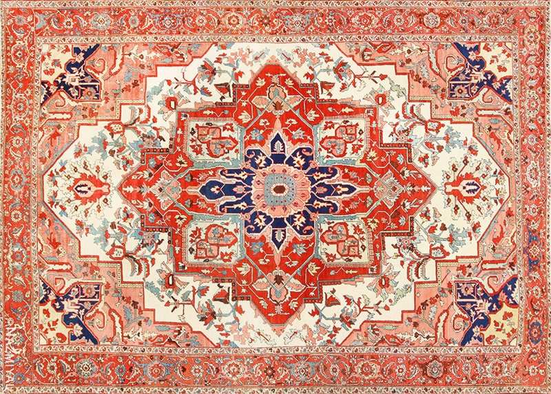 Picture of Antique Persian Serapi Rug #48645 Picture of Antique Persian Serapi Rug 48645 from Nazmiyal Antique Rugs in NYC