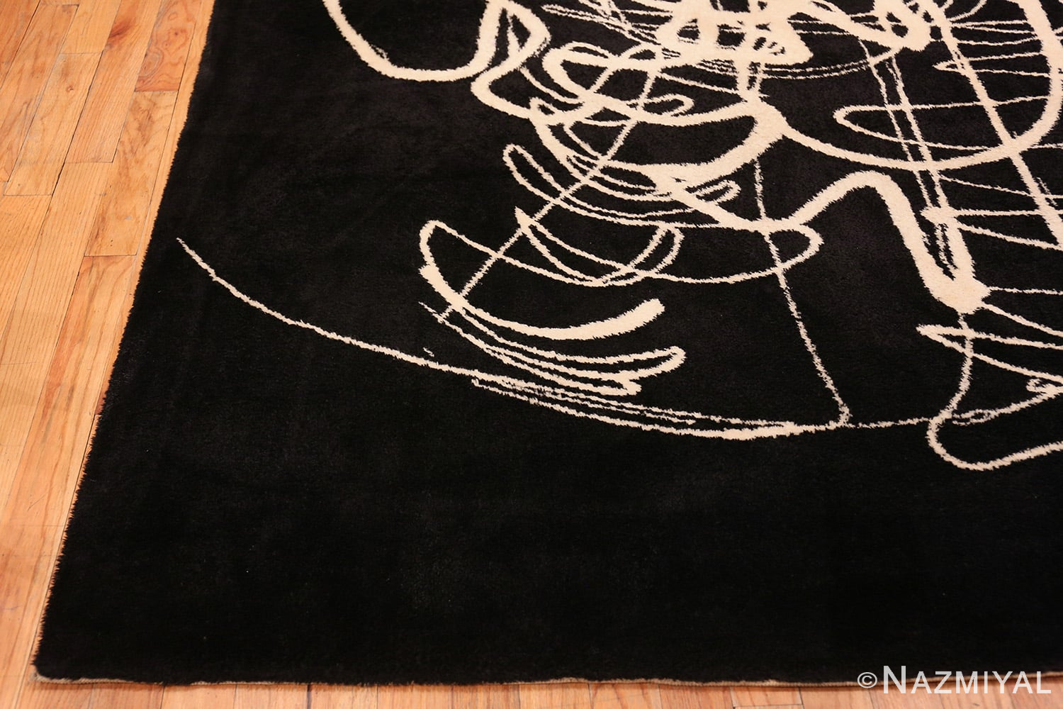 Corner Vintage art rug designed by Asger Oluf Jorn 70073 from Nazmiyal Antique rugs collection