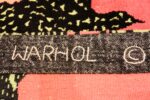 Back signature Vintage Andy Warhol Flowers rug 70138 by Nazmiyal