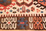 Border Antique Turkish Konya Kilim Rug 70121 by Nazmiyal