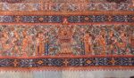 Border detail Vintage Persian silk Qum rug 70118 by Nazmiyal