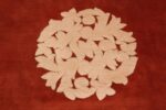 Center Antique round French Art Deco rug 70144 designed by Leleu from the Nazmiyal collection in NYC.
