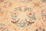 Close-up Antique Floral Romanian Bessarabian Kilim rug 70101 by Nazmiyal