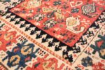 Close-up Antique Kazak Caucasian rug 70122 by Nazmiyal