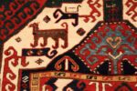 Close-up Kasim Ushag Caucasian rug 70128 by Nazmiyal