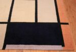 Corner Vintage Scandinavian Piet Mondrian art rug 70147 by Nazmiyal