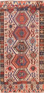 Full view Antique Turkish Konya Kilim Rug 70121 by Nazmiyal