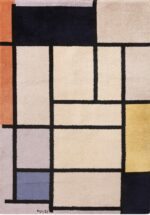 Full view Vintage Scandinavian Piet Mondrian art rug 70147 by Nazmiyal