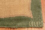 Signature Antique Green French Art Deco rug 70152 designed by Leleu from the Nazmiyal collection