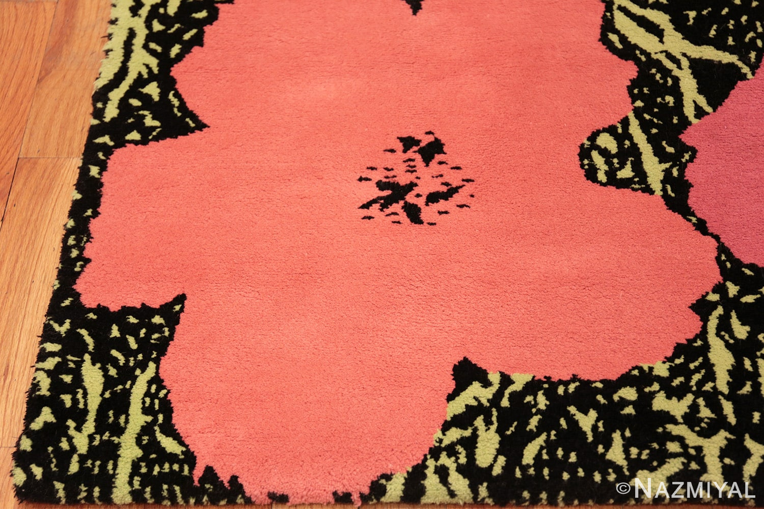 Corner Vintage Andy Warhol Flowers rug 70138 by Nazmiyal