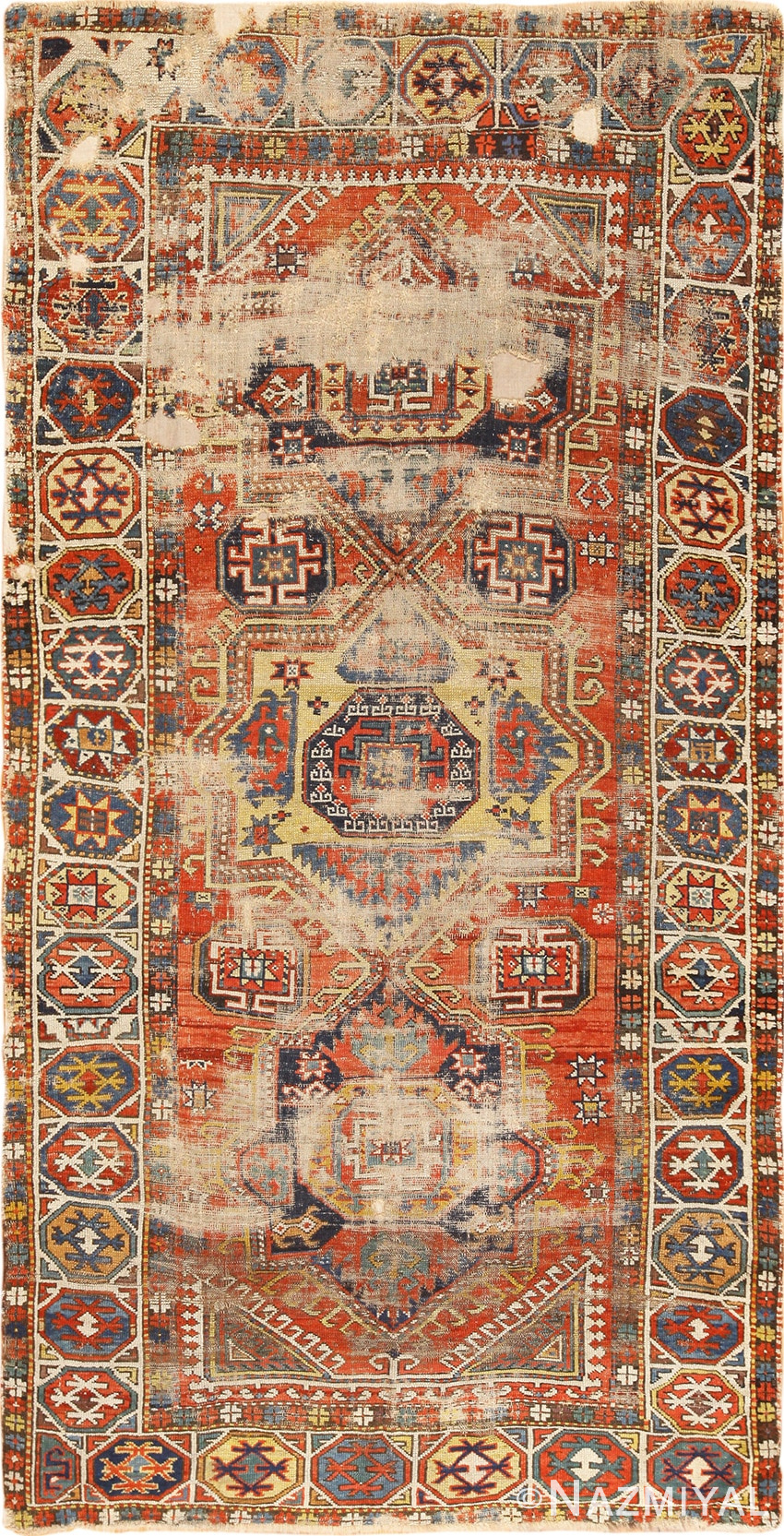 Full Antique Caucasian Kazac rug 70141 by Nazmiyal