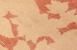 Weave detail Antique round French Art Deco rug 70144 designed by Leleu from the Nazmiyal collection in NYC.