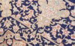 Weave detail Fine Persian silk Qum rug 70117 by Nazmiyal