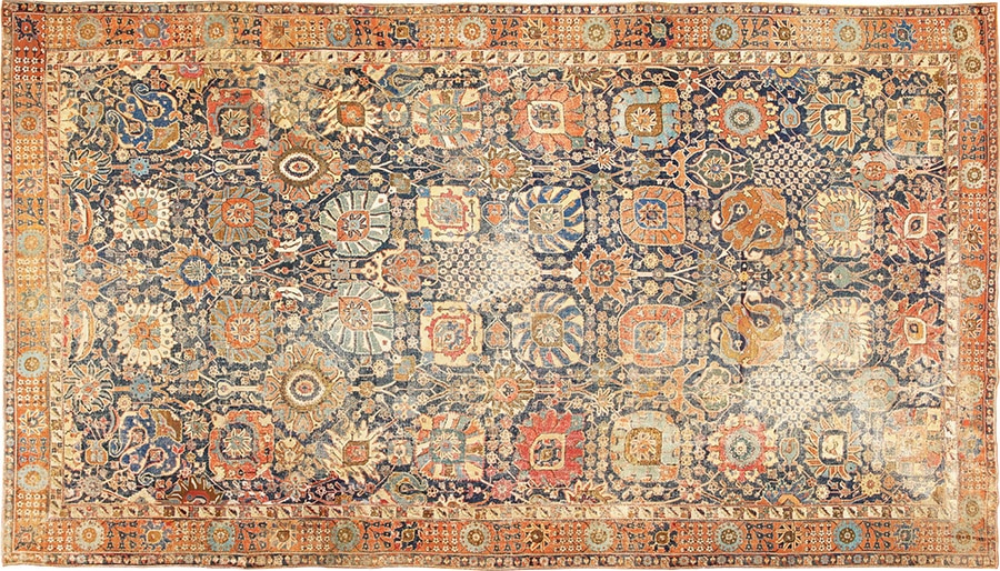 17th Century Kerman Persian Vase Rug #45770 from Nazmiyal Antique Rugs